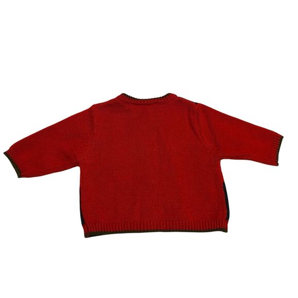 Baby Togs Reindeer Holiday Sweater Red Green Blue Knit Christmas Infant 6 9 Mo - Picture 3 of 10